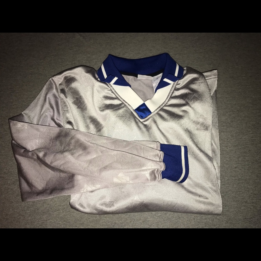 Vintage Silver and Blue Reflective Men’s Pullover